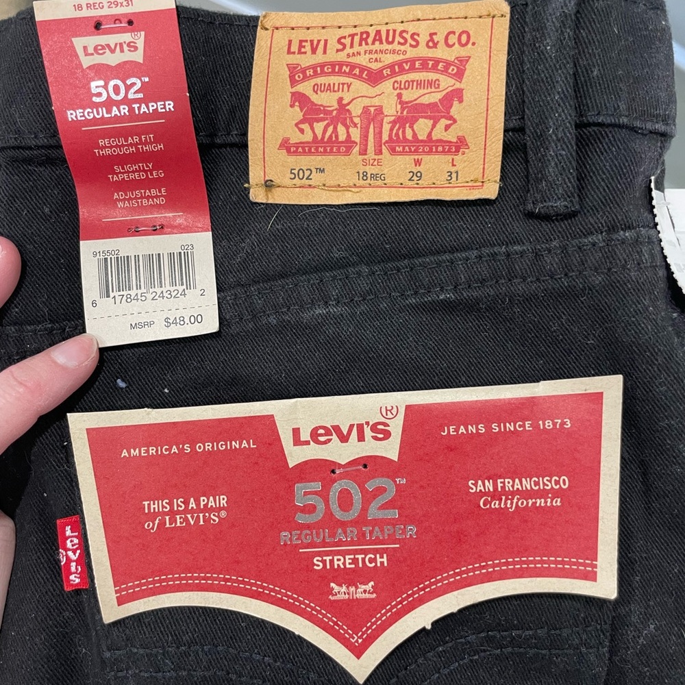 NWT Boys 502 Taper-Fit Stretch Jeans